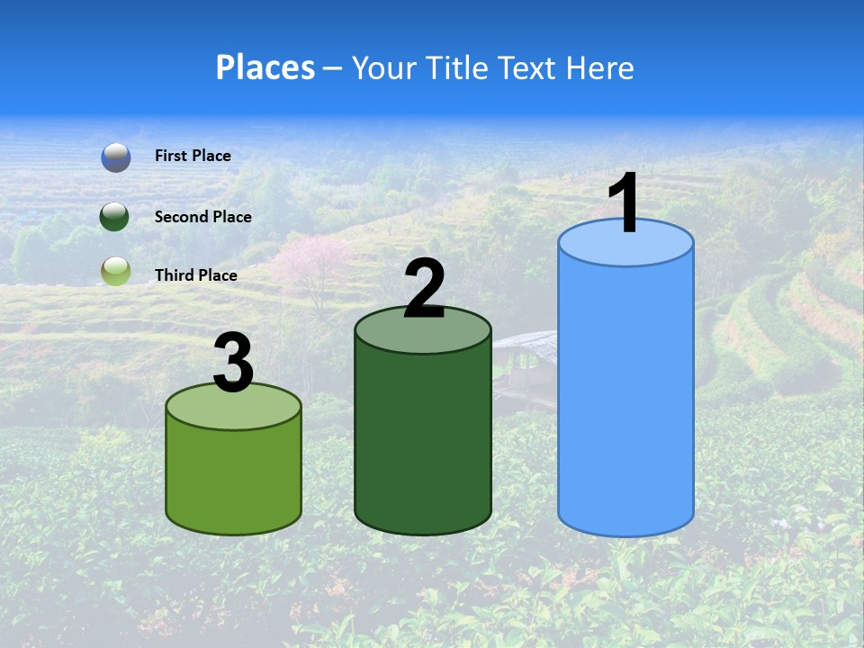 A House In The Middle Of A Green Field PowerPoint Template