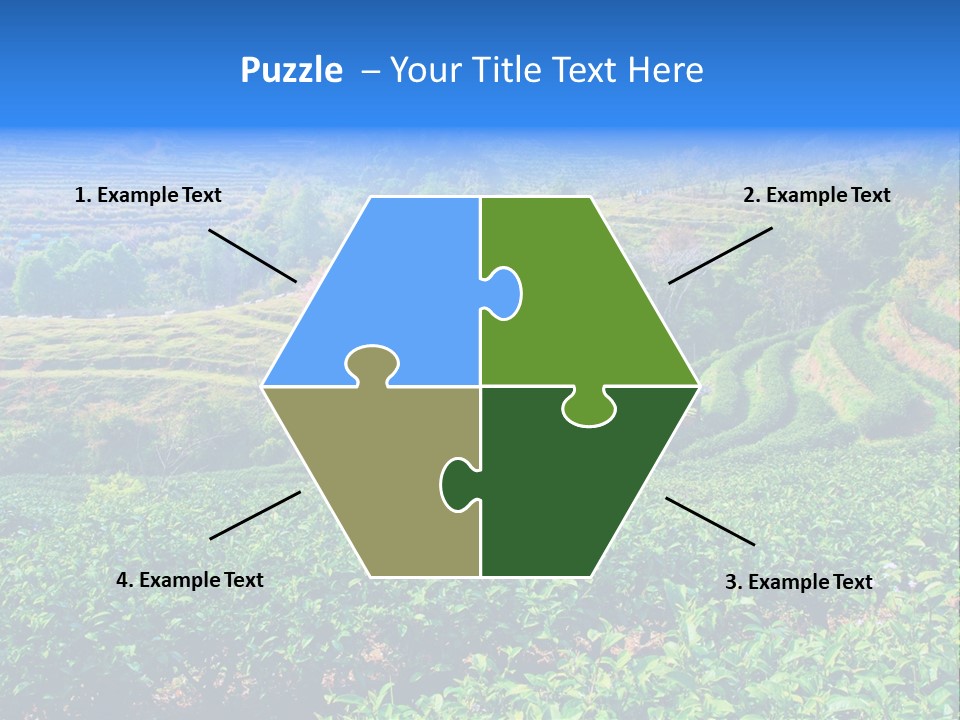 A House In The Middle Of A Green Field PowerPoint Template