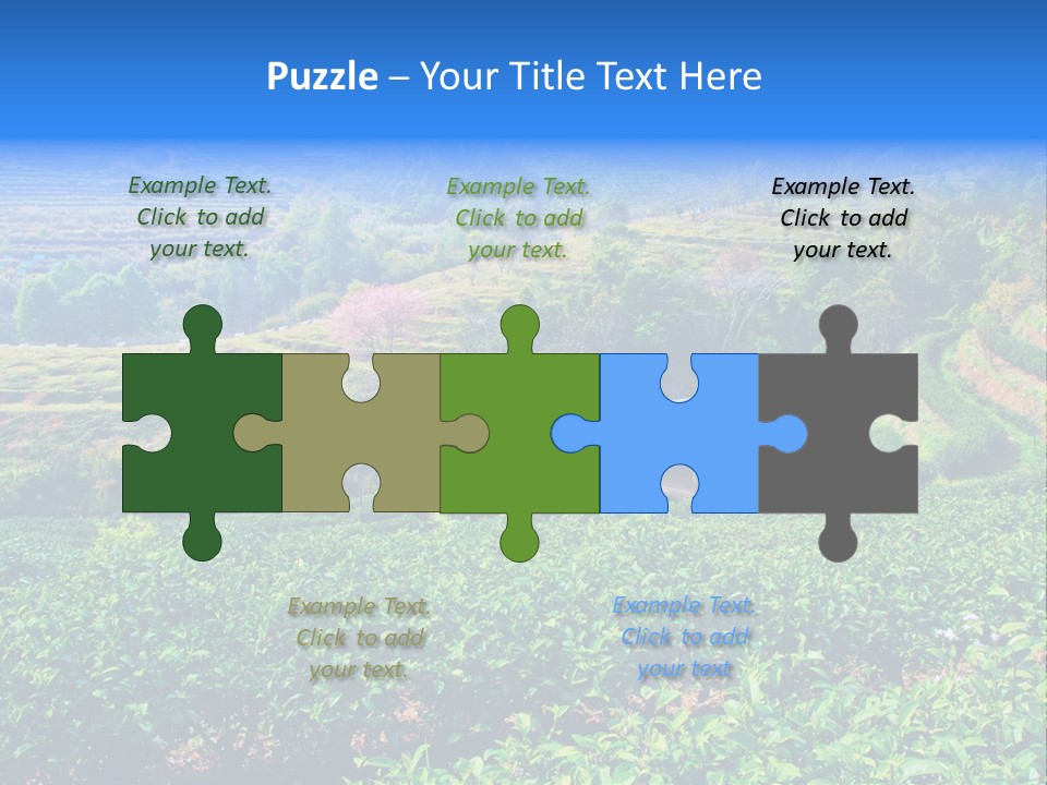 A House In The Middle Of A Green Field PowerPoint Template