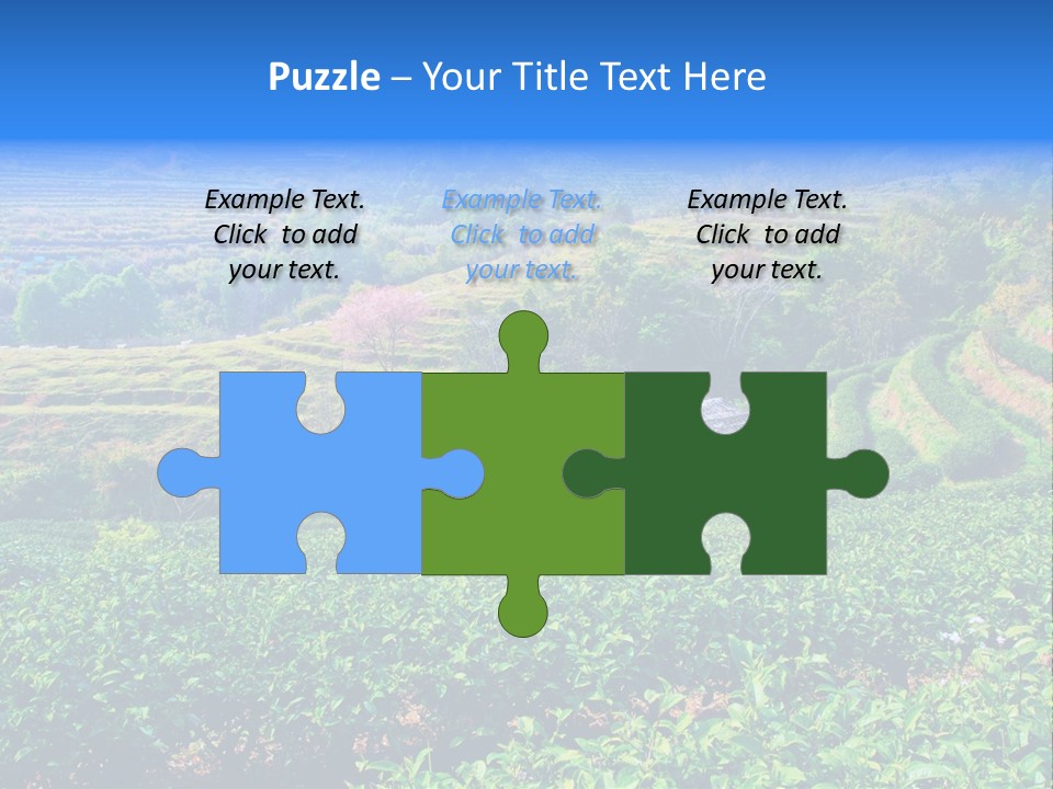 A House In The Middle Of A Green Field PowerPoint Template