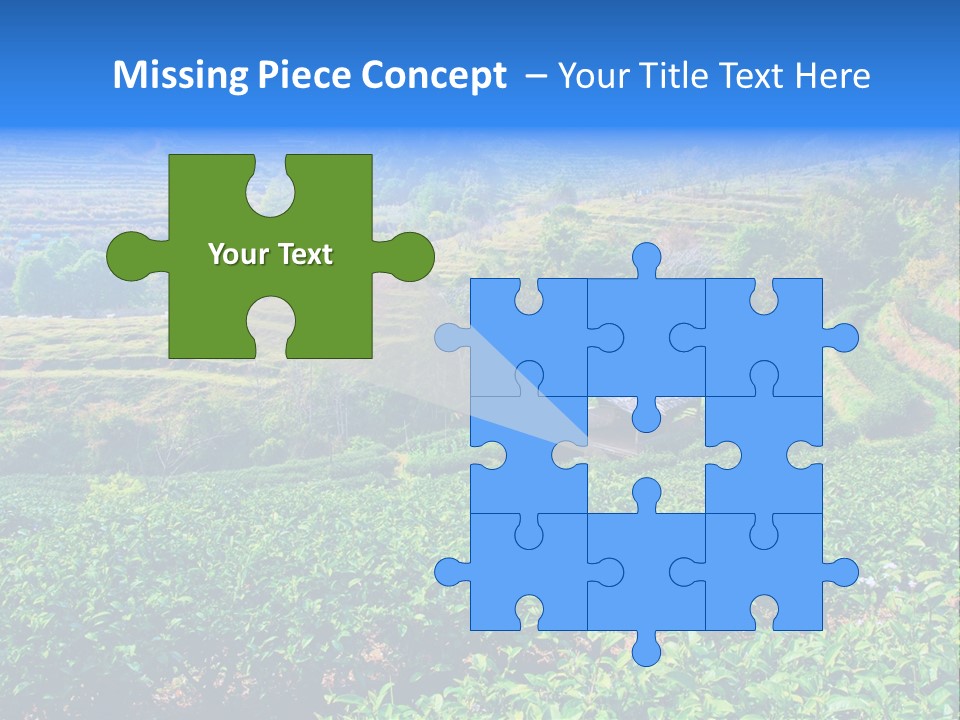 A House In The Middle Of A Green Field PowerPoint Template