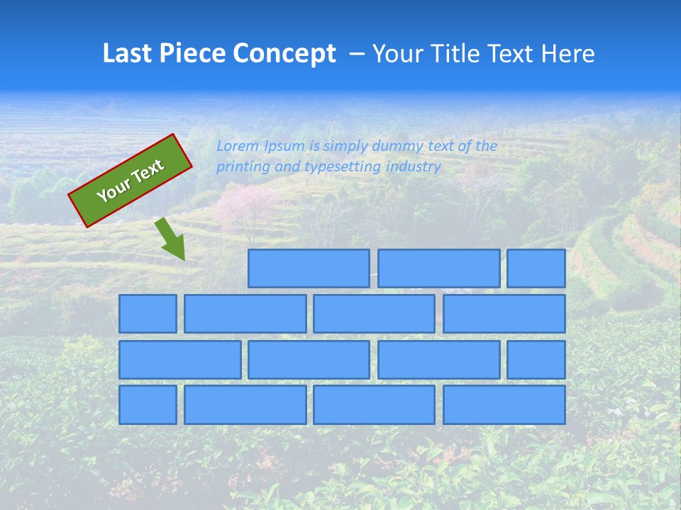A House In The Middle Of A Green Field PowerPoint Template