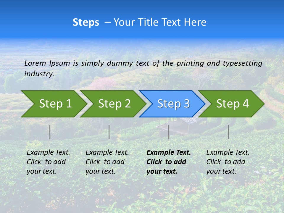 A House In The Middle Of A Green Field PowerPoint Template