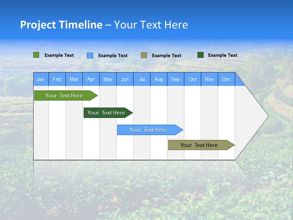 A House In The Middle Of A Green Field PowerPoint Template