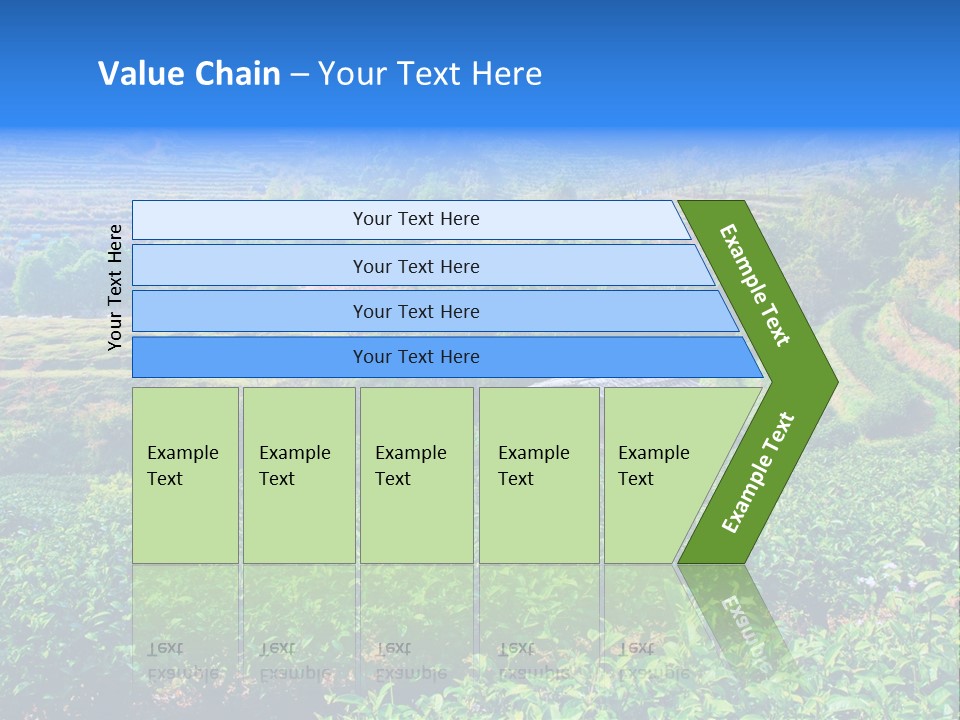 A House In The Middle Of A Green Field PowerPoint Template