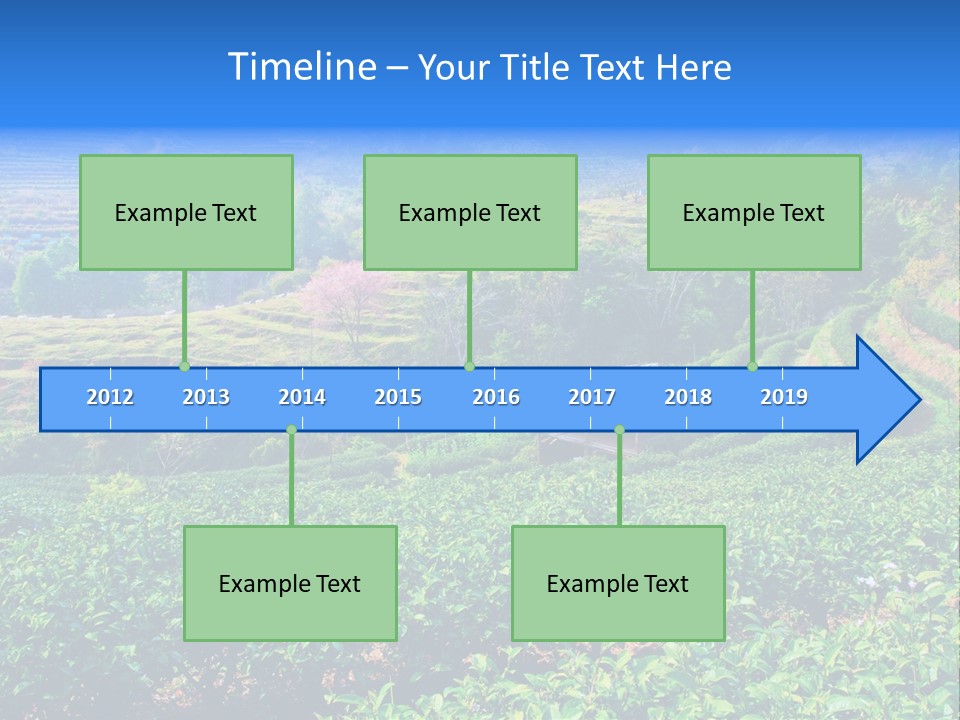 A House In The Middle Of A Green Field PowerPoint Template