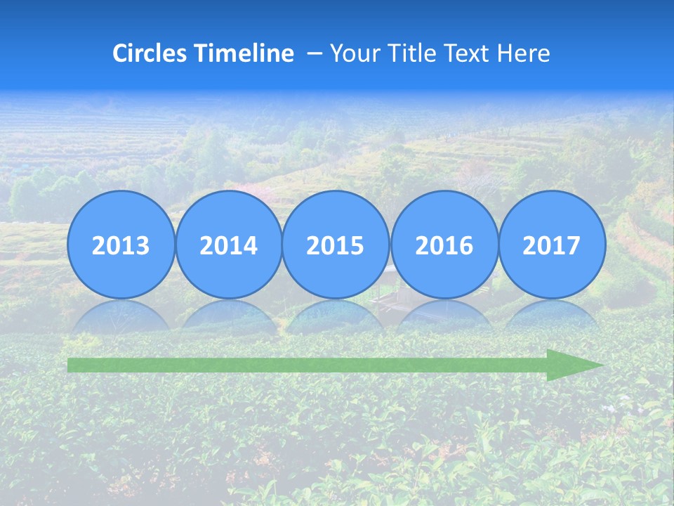 A House In The Middle Of A Green Field PowerPoint Template