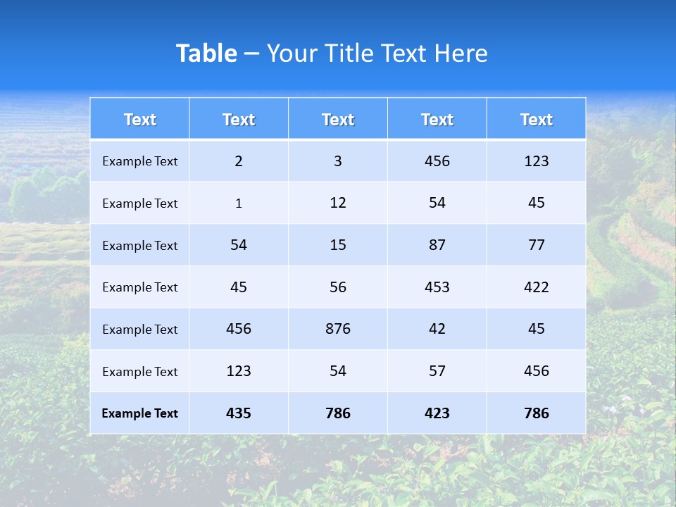 A House In The Middle Of A Green Field PowerPoint Template
