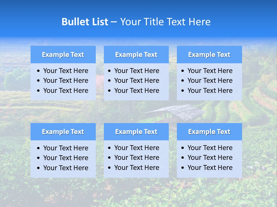A House In The Middle Of A Green Field PowerPoint Template