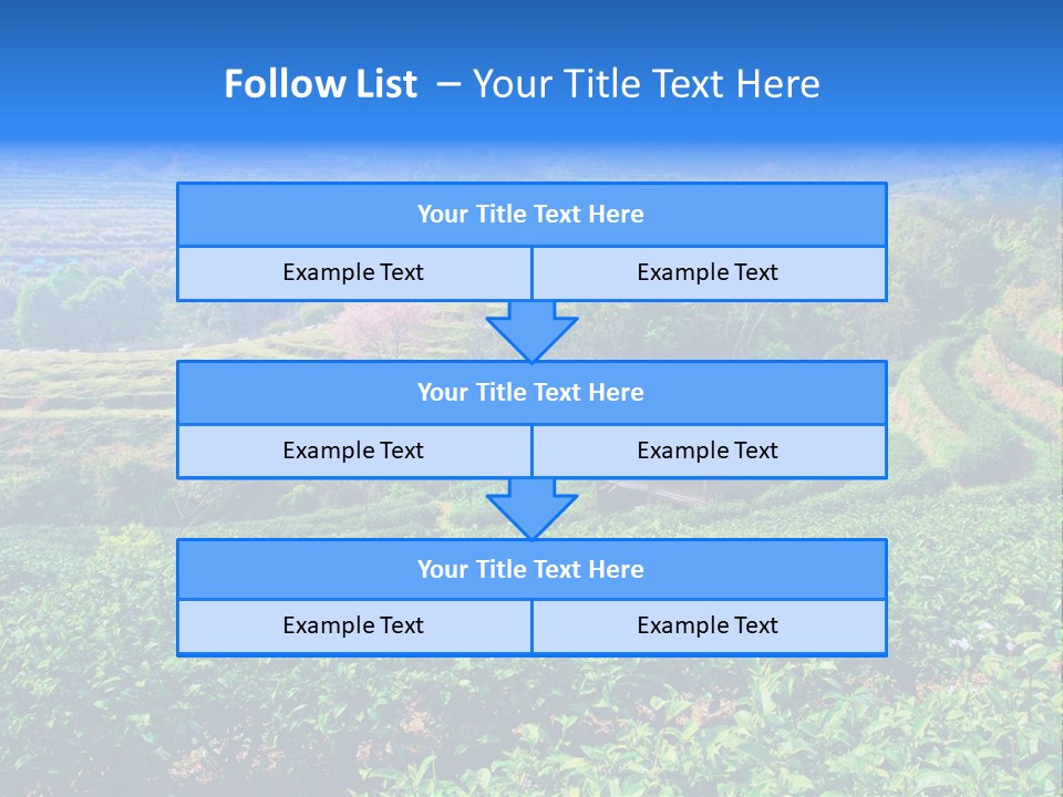 A House In The Middle Of A Green Field PowerPoint Template