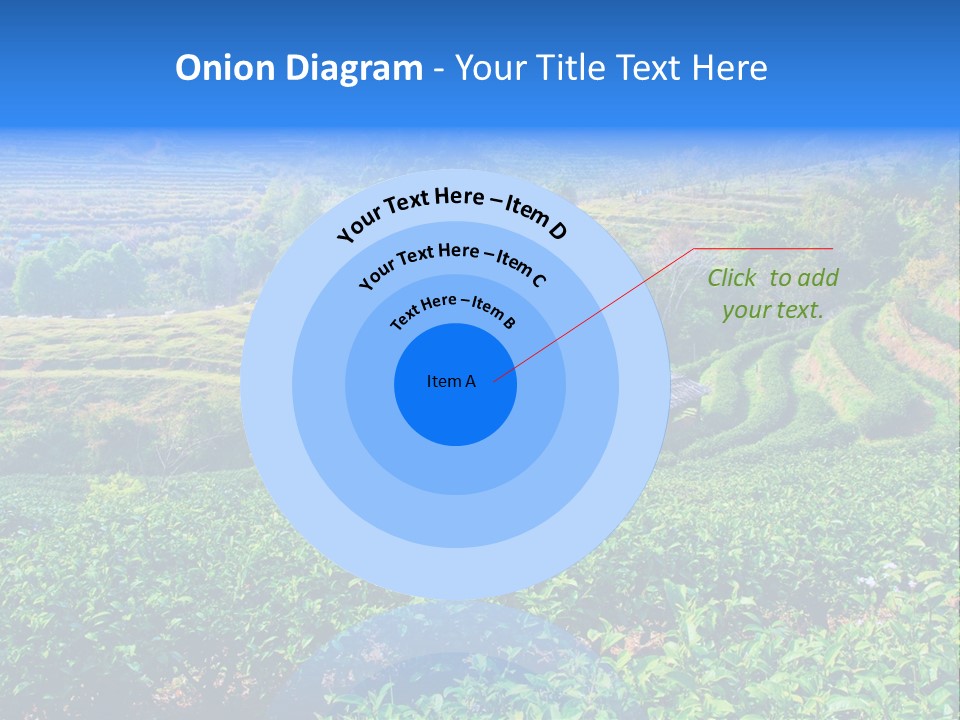 A House In The Middle Of A Green Field PowerPoint Template