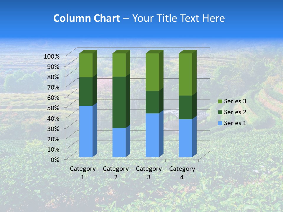 A House In The Middle Of A Green Field PowerPoint Template