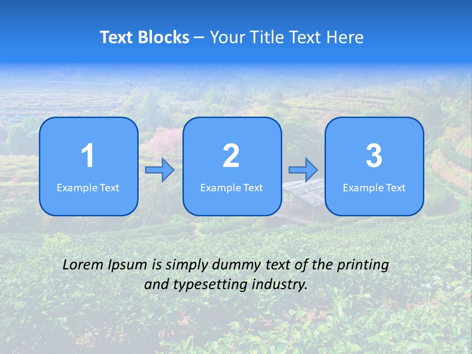 A House In The Middle Of A Green Field PowerPoint Template