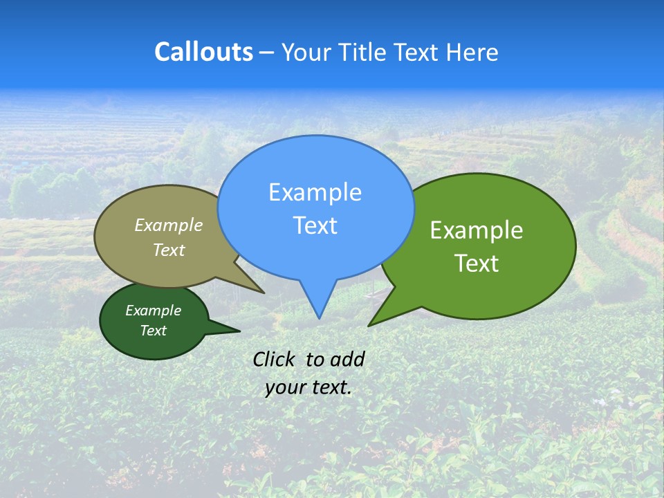 A House In The Middle Of A Green Field PowerPoint Template