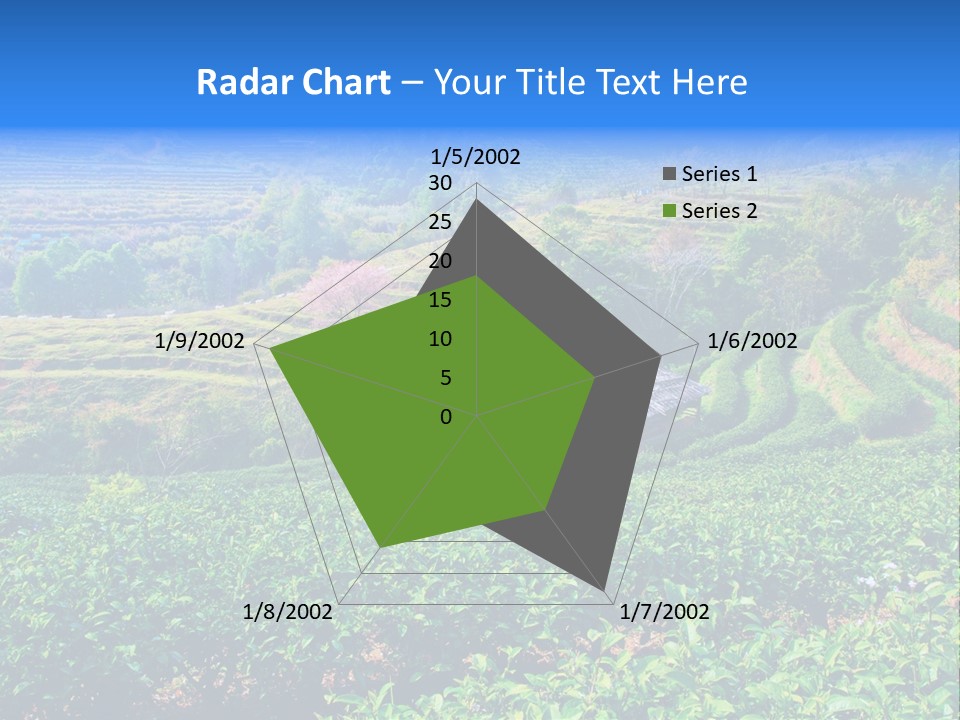 A House In The Middle Of A Green Field PowerPoint Template