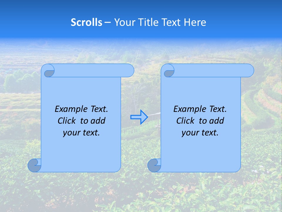 A House In The Middle Of A Green Field PowerPoint Template