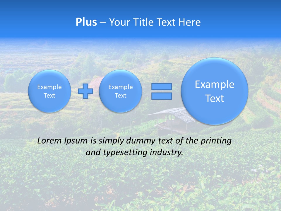 A House In The Middle Of A Green Field PowerPoint Template