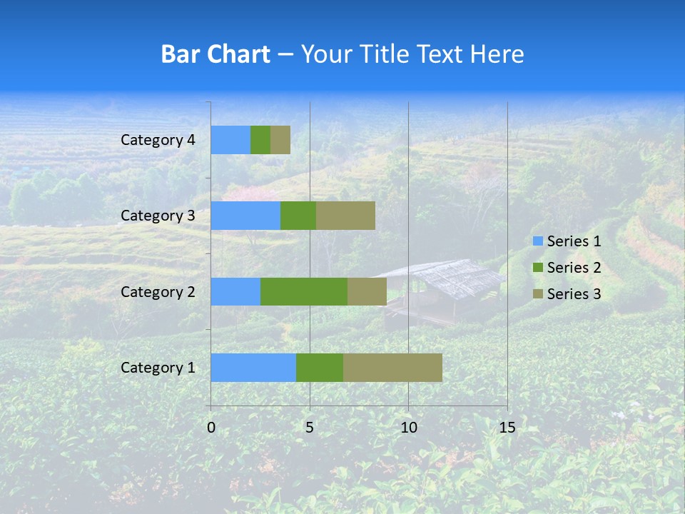 A House In The Middle Of A Green Field PowerPoint Template