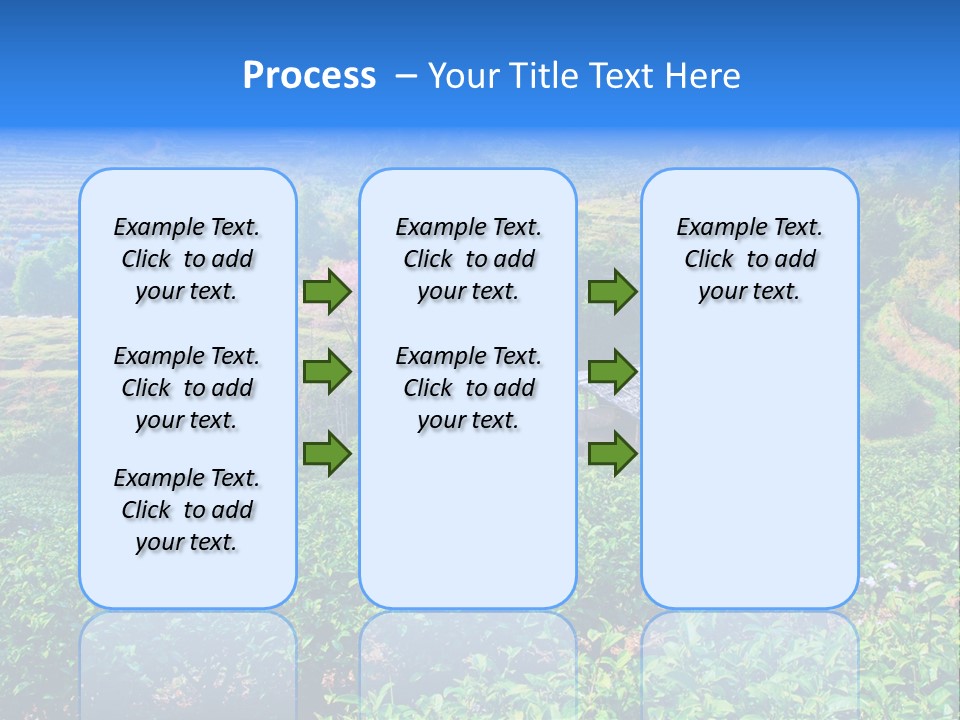 A House In The Middle Of A Green Field PowerPoint Template