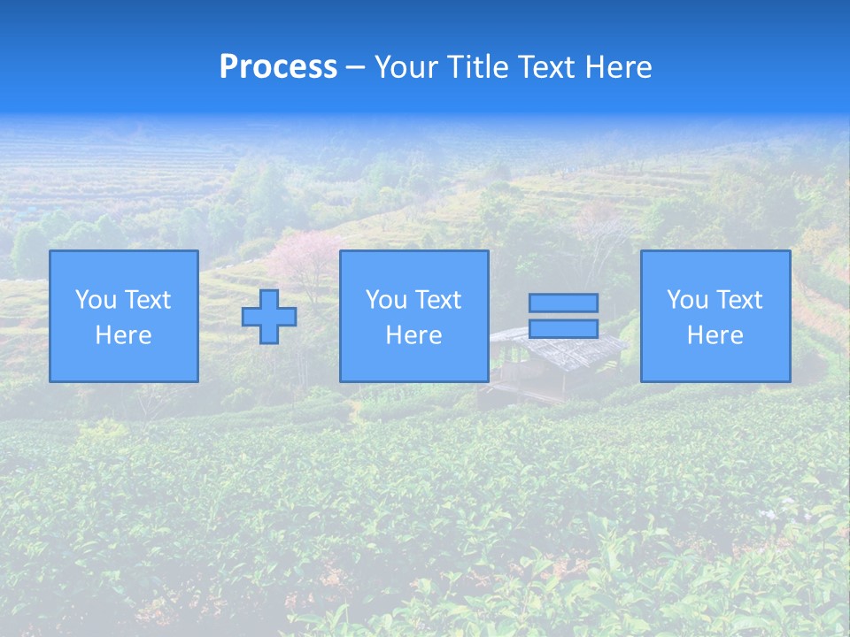 A House In The Middle Of A Green Field PowerPoint Template