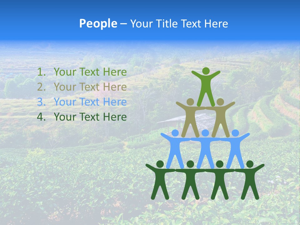 A House In The Middle Of A Green Field PowerPoint Template