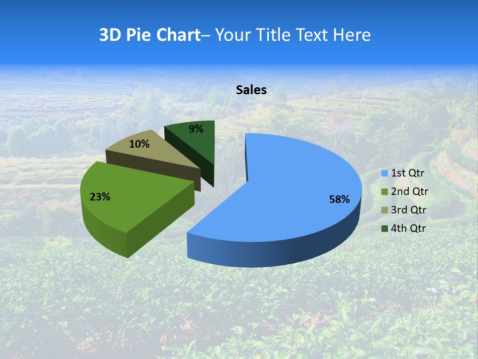A House In The Middle Of A Green Field PowerPoint Template