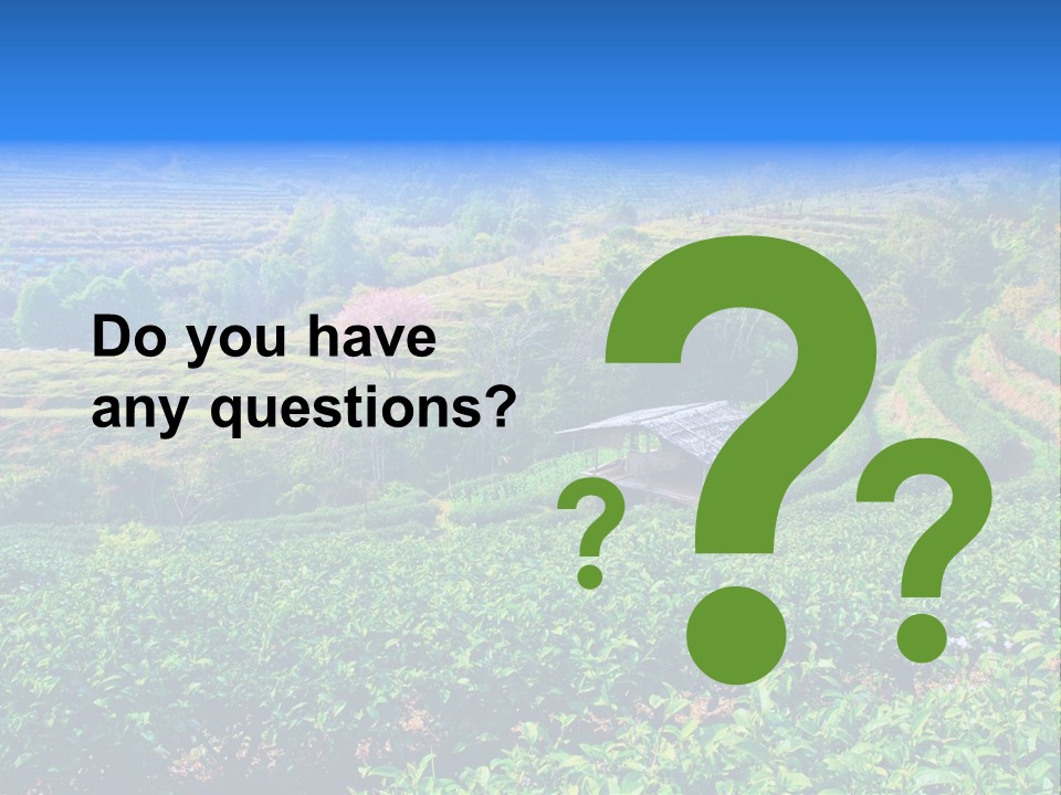 A House In The Middle Of A Green Field PowerPoint Template