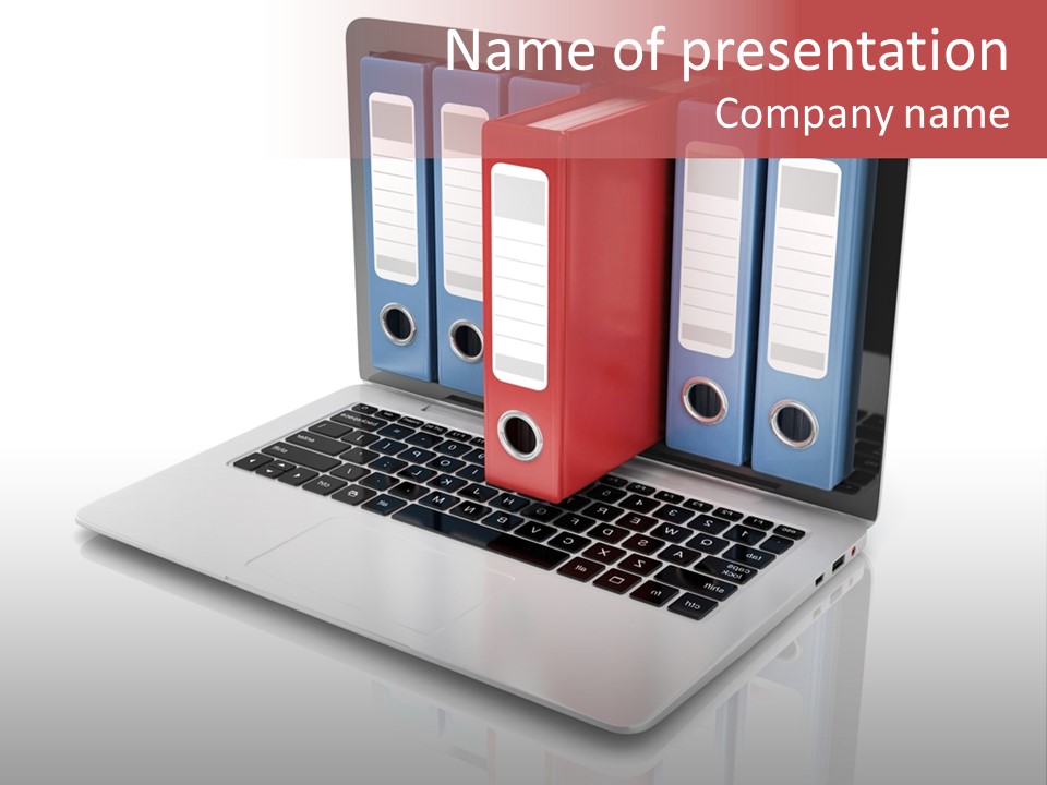 Database Work Desktop PowerPoint Template