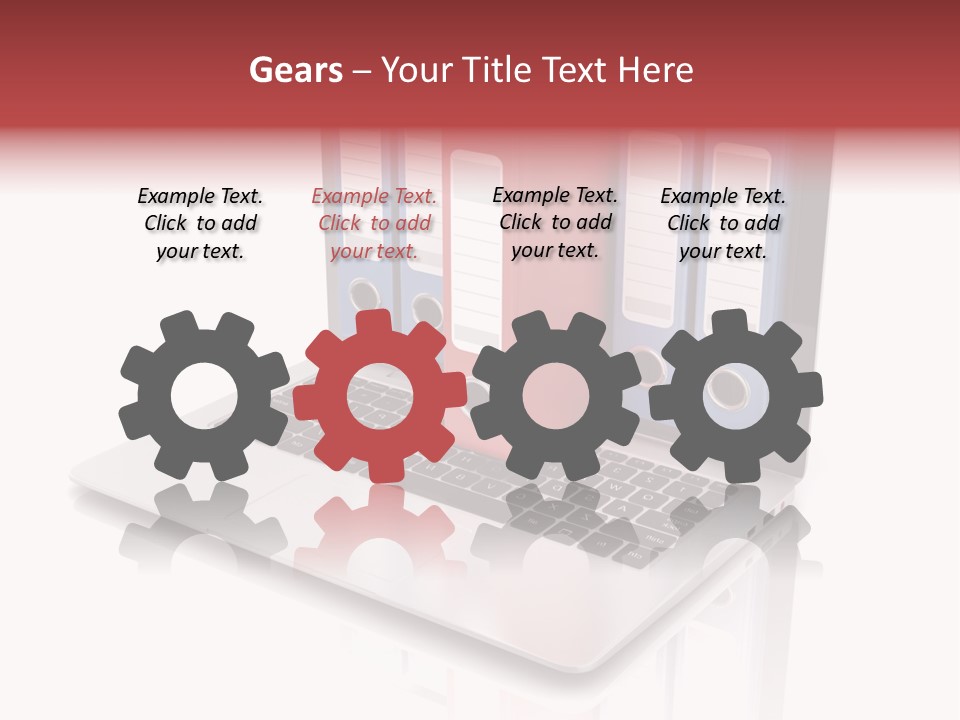 Database Work Desktop PowerPoint Template