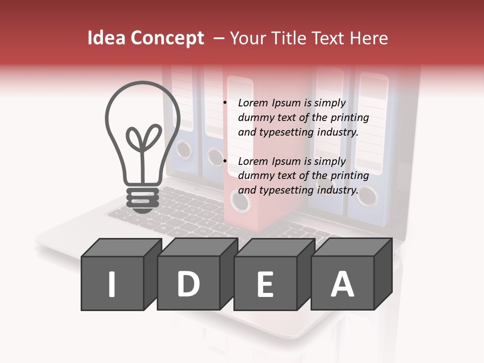 Database Work Desktop PowerPoint Template