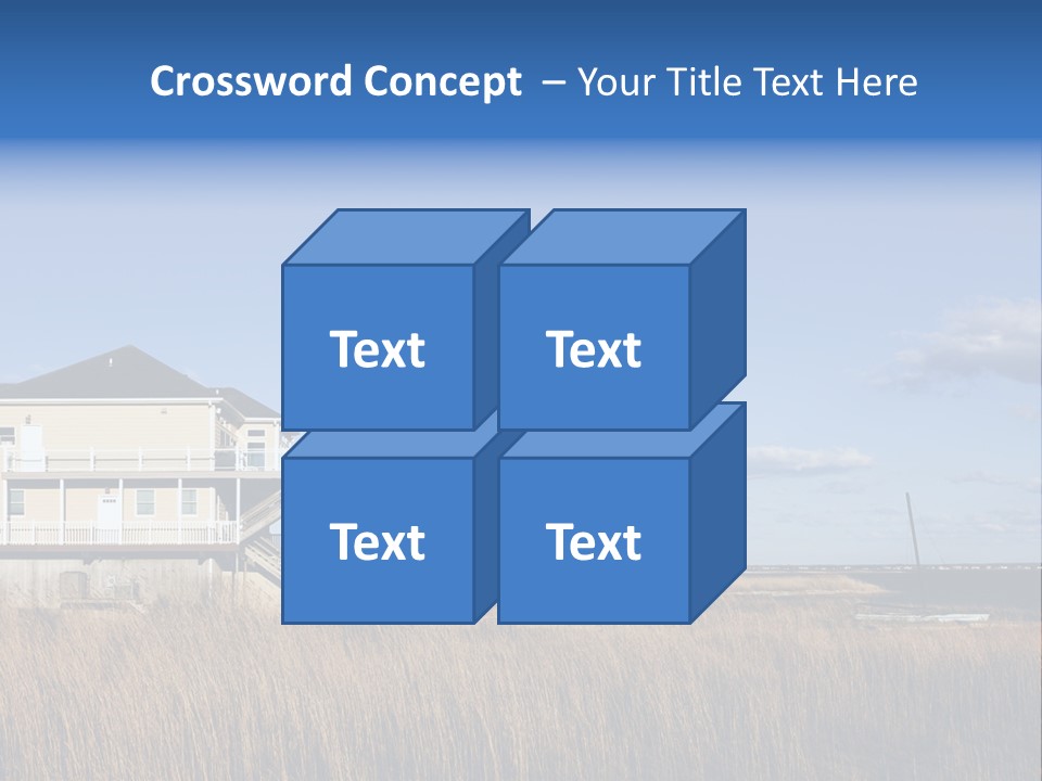 House The Hamptons Water PowerPoint Template