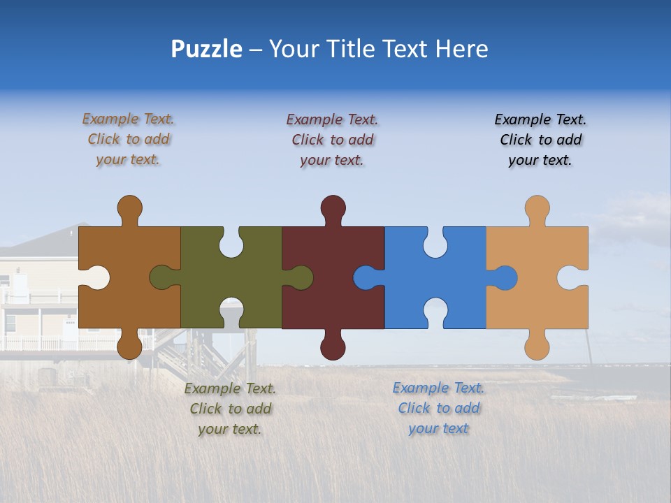 House The Hamptons Water PowerPoint Template