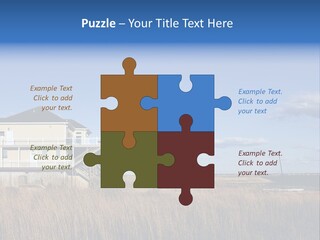 House The Hamptons Water PowerPoint Template