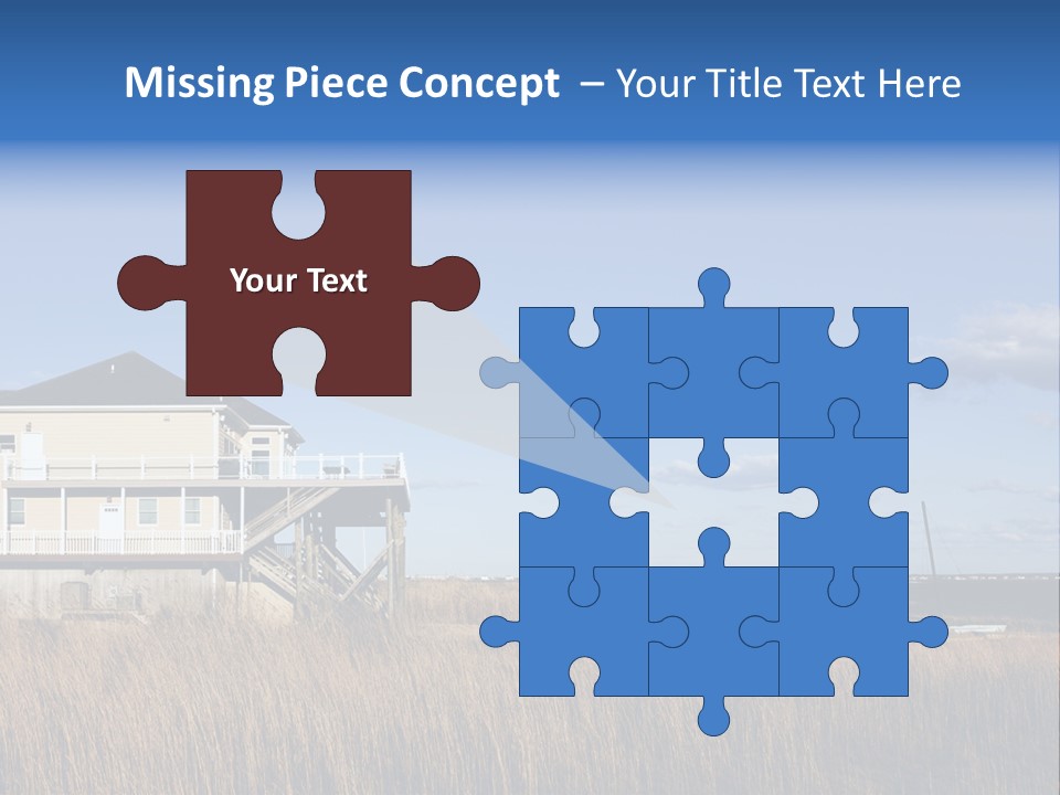 House The Hamptons Water PowerPoint Template
