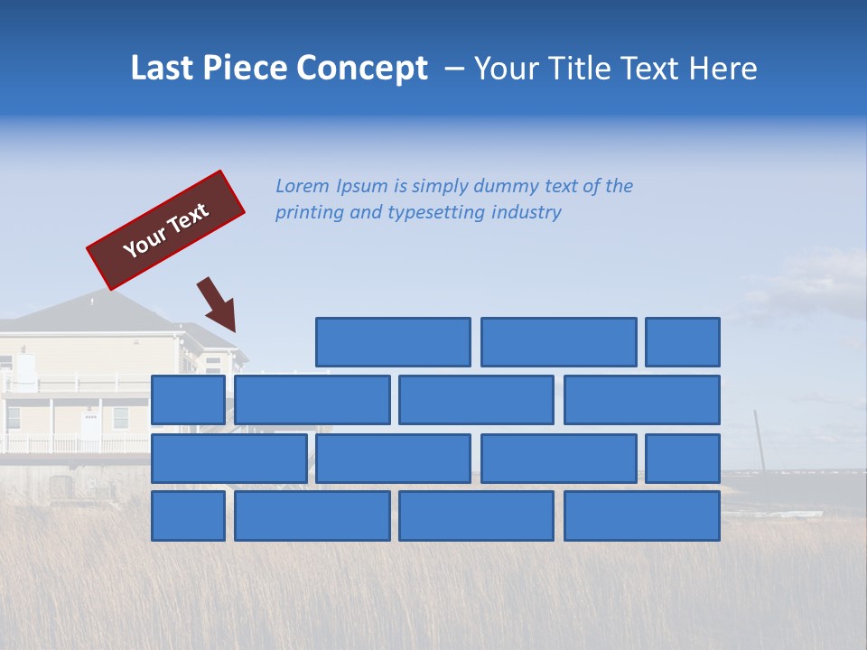 House The Hamptons Water PowerPoint Template