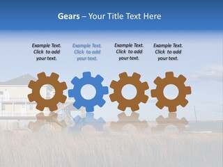 House The Hamptons Water PowerPoint Template
