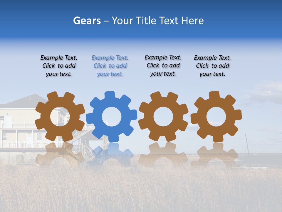House The Hamptons Water PowerPoint Template