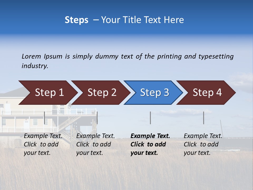 House The Hamptons Water PowerPoint Template