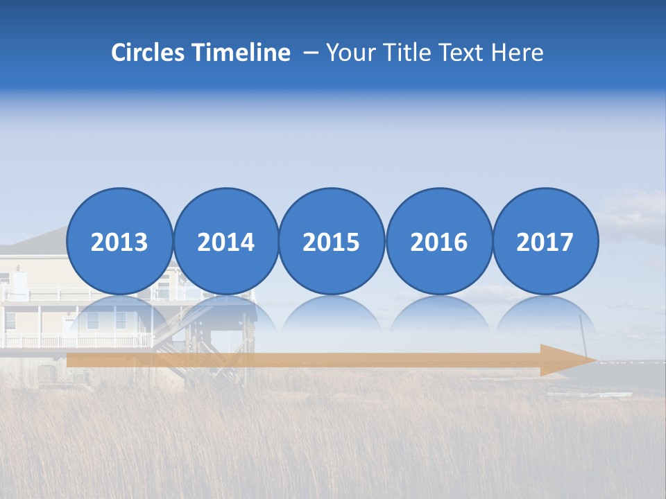 House The Hamptons Water PowerPoint Template