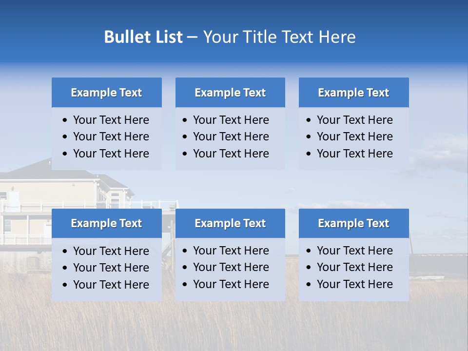 House The Hamptons Water PowerPoint Template