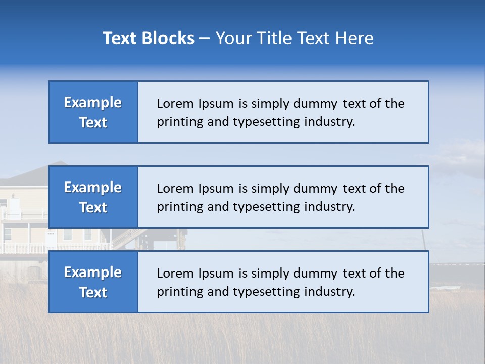 House The Hamptons Water PowerPoint Template