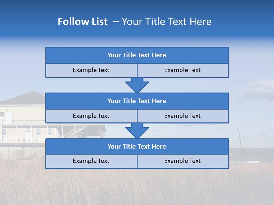 House The Hamptons Water PowerPoint Template
