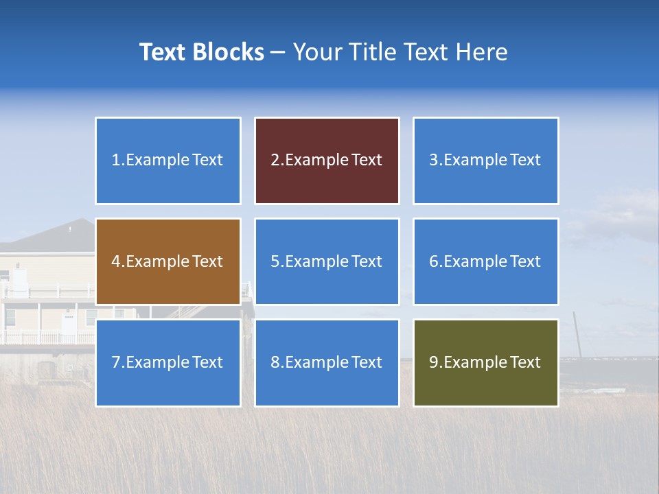 House The Hamptons Water PowerPoint Template