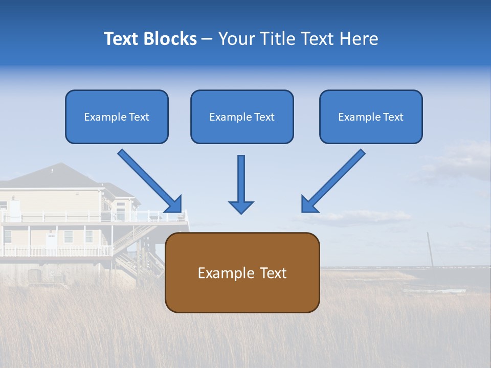 House The Hamptons Water PowerPoint Template
