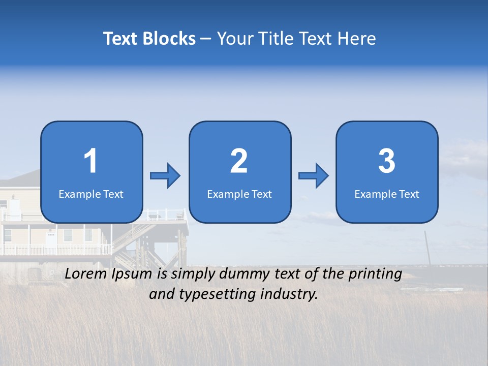 House The Hamptons Water PowerPoint Template