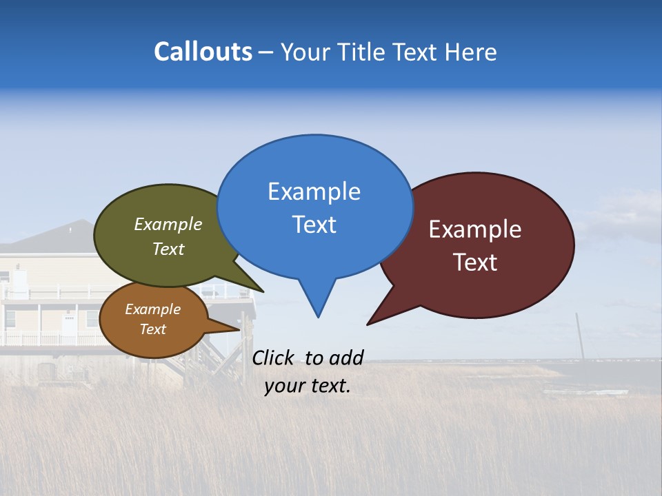 House The Hamptons Water PowerPoint Template