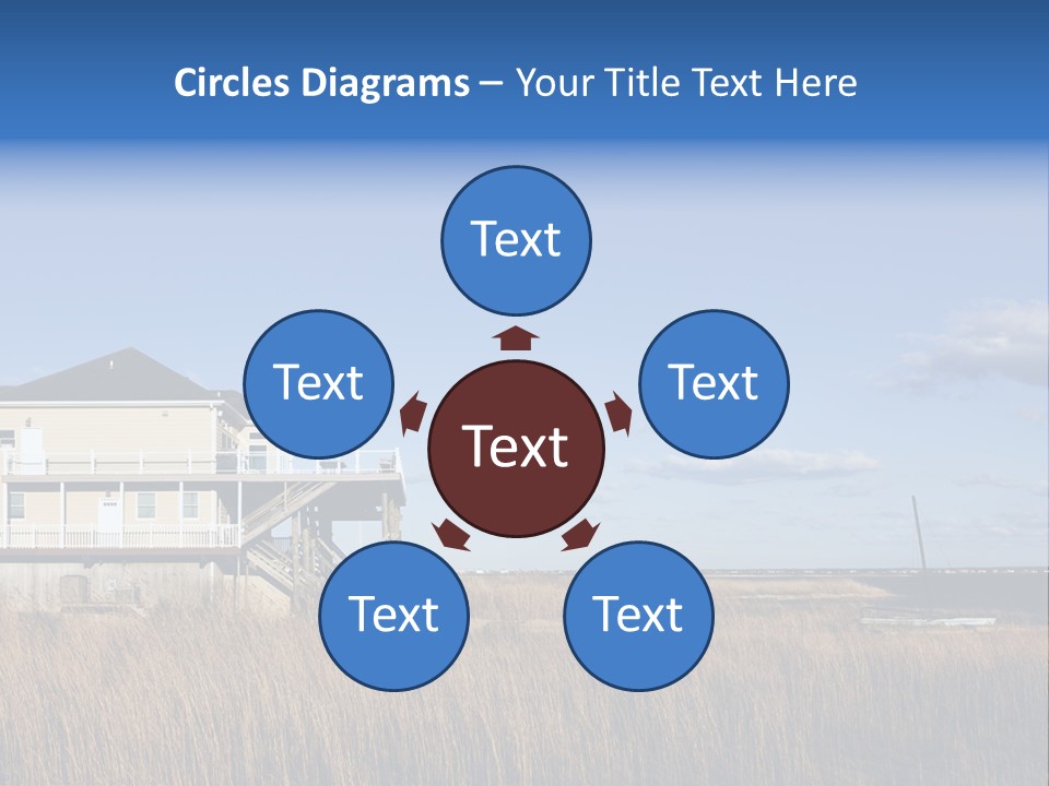 House The Hamptons Water PowerPoint Template