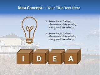 House The Hamptons Water PowerPoint Template