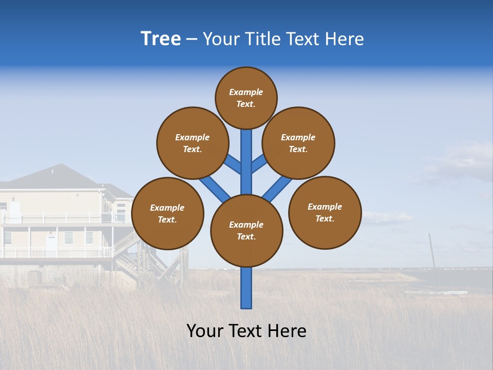 House The Hamptons Water PowerPoint Template
