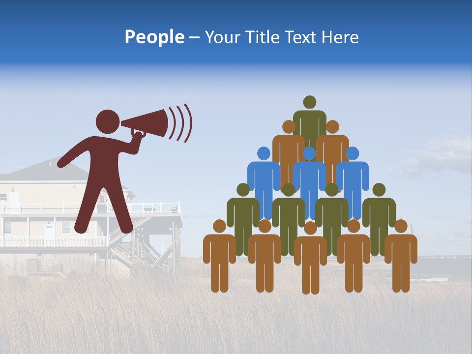 House The Hamptons Water PowerPoint Template